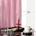 thumbnail image 3 of Deconovo Foil Wave Lines Printed Blackout Curtains, Thermal Insulated Grommet Top Window Curtains (52 x 84 inch, Pink, 2 Panels), 3 of 8