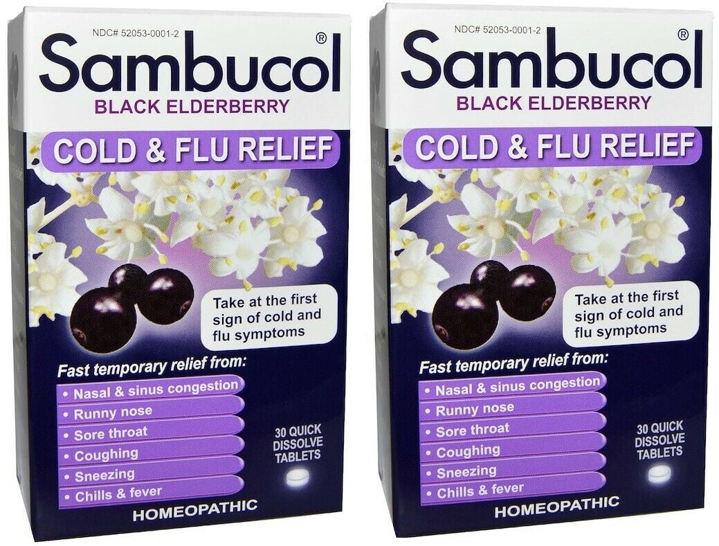 SambucolBlack Elderberry,Cold & Flu Relief30 Quick Dissolve Tablets