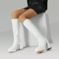 thumbnail image 6 of Dream Pairs Women's Platform Knee High Boots Chunky Block Heel Side Zipper Cute Gogo Boots, 6 of 7