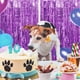 thumbnail image 5 of Borlas de dedos con flecos de aluminio Yuarrent para fiestas de cumpleaños y aniversarios cortina de flecos Púrpura 3*1m, 5 of 6
