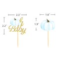 thumbnail image 2 of Calabaza Oh Baby Cupcake Toppers Otoño Calabaza Cupcake Picks Calabaza Temática Baby Shower Cumpleaños Acción De Gracias Halloween Fiesta Pastel Decoración Suministros - Juego De 24 (Azul Bebé), 2 of 5