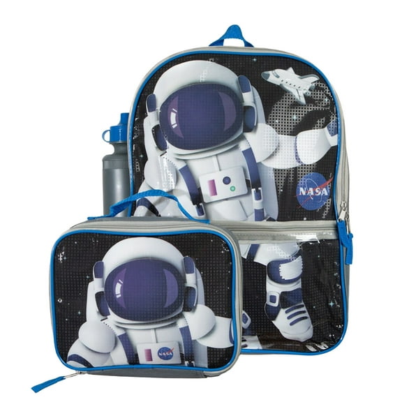 Bioworld Nasa Astronaut Accessories 3-Piece Mega Set 16" Kids Backpack One Size Unisex