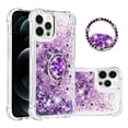 thumbnail image 1 of Funda para iPhone 12 Pro con Brillo Líquido Flotante, Purpurina, Parachoques y Anillo Giratorio Soporte, 1 of 5