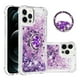thumbnail image 1 of Funda para iPhone 12 Pro con Brillo Líquido Flotante, Purpurina, Parachoques y Anillo Giratorio Soporte, 1 of 5