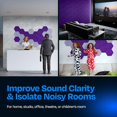thumbnail image 4 of Acoustic Panels Ekkogo, paquete de 12 paneles de pared insonorizados, color morado, 4 of 6