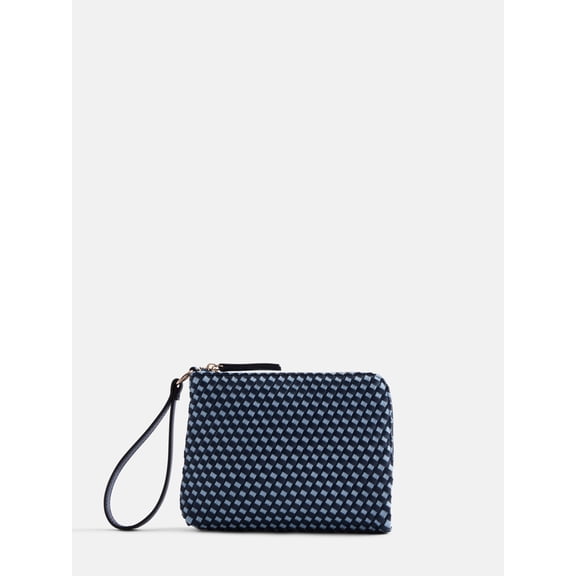 Free Assembly Women's Woven Wristlet, Blue Topaz