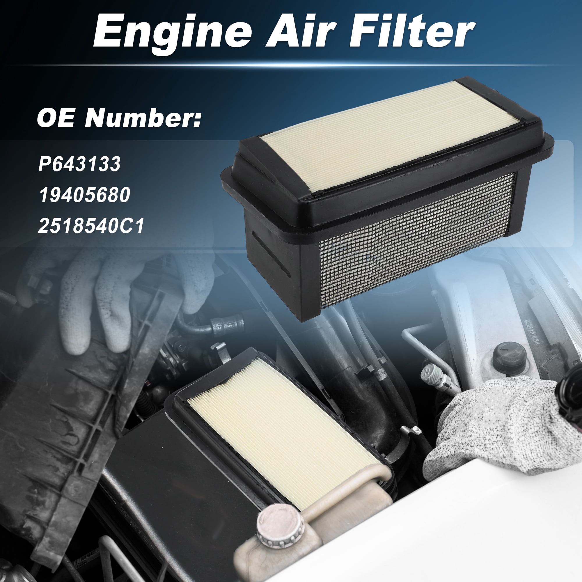 Unique Bargains Car Engine Air Filter for Chevrolet Silverado 4500 5500 CV 6.6L Diesel