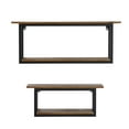 thumbnail image 6 of DecMode 20", 28"W 4-Tier Brown Wall Shelf (2 Count), 6 of 13