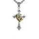 thumbnail image 1 of Crown Cross Necklace,Copper Pendant Necklace with Titanium Steel Chain, 1 of 4