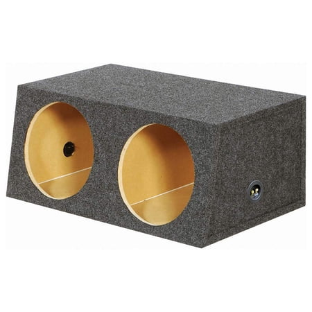 QPower (2) 12 Heavy Duty Angled Woofer Box - 1 MDF Construciton
