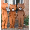 thumbnail image 4 of Disfraz de mascota de dibujos animados de oso de peluche marrón, 4 of 5