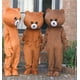 thumbnail image 4 of Disfraz de mascota de dibujos animados de oso de peluche marrón, 4 of 5