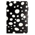 thumbnail image 2 of Case for 7 Inch Android Tablet/Galaxy Tab A 7-Inch SM-T280 /Galaxy Tab 4 7" T230 /Onn 7 Inch, PU Leather Folio Kickstand Cover, Wave Point Pattern with Pen Slot & Card Slots, Black + White, 2 of 9