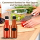 thumbnail image 2 of 20 botellas de viaje con tapa abatible, contenedores de plástico transparente de 150 ml para viajes, botellas portátiles a prueba de fugas, contenedores vacíos rellenables para salsa picante para cham, 2 of 5