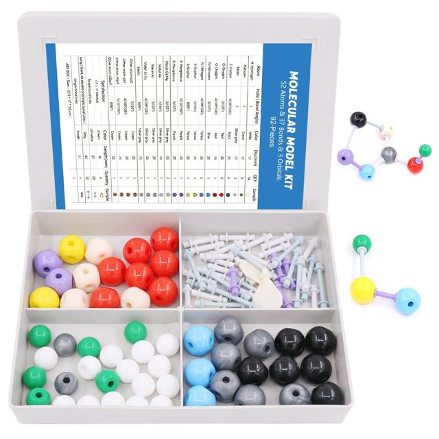 Set de modelos moleculares de química Swpeet de 92 piezas para estudiantes