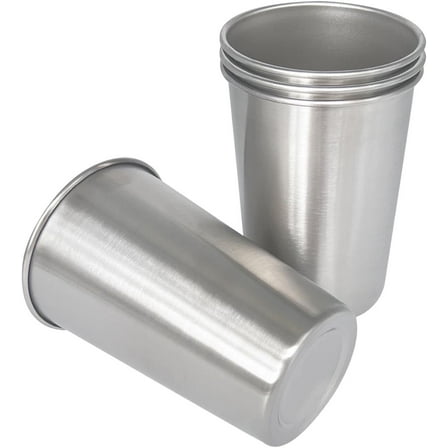 20OZ 4pack Stainless Steel Pint Cups Shatterproof Cup Unbreakable Tumblers -Metal Cups - Stackable Durable cup，Chilling Beer Glasses, for Travel, Outdoor, Camping, Everyday，Restaurant