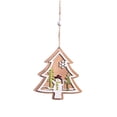 thumbnail image 2 of Adornos navideños de granja, decoraciones para árboles de Navidad, colgante de madera navideño para Muñeco de nieve, 2 of 9