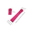 thumbnail image 3 of INSPIRE CHIC Women's Long Gloves 1920S Evening Party Full Finger Mittens Elegant Opera Glove Fuchsia One Size, 3 of 5