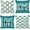 Aqua Blue, variant on Farmhouse Pillow Covers 18x18 Set of 4 Throw Pillow Covers Rustic Linen Decorative Pillows Square Cushion Covers for Couch Sofa Bedroom Home Decor