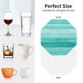 thumbnail image 5 of Leather Coasters with Heat-resistant for Drinks, Teal Turquoise -标题2 Octagon, 5 of 5