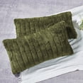 thumbnail image 2 of Home Soft Things Super Soft Decorative Pillow Covers, Set of 2, Olive, 14" x 26", 2 of 3