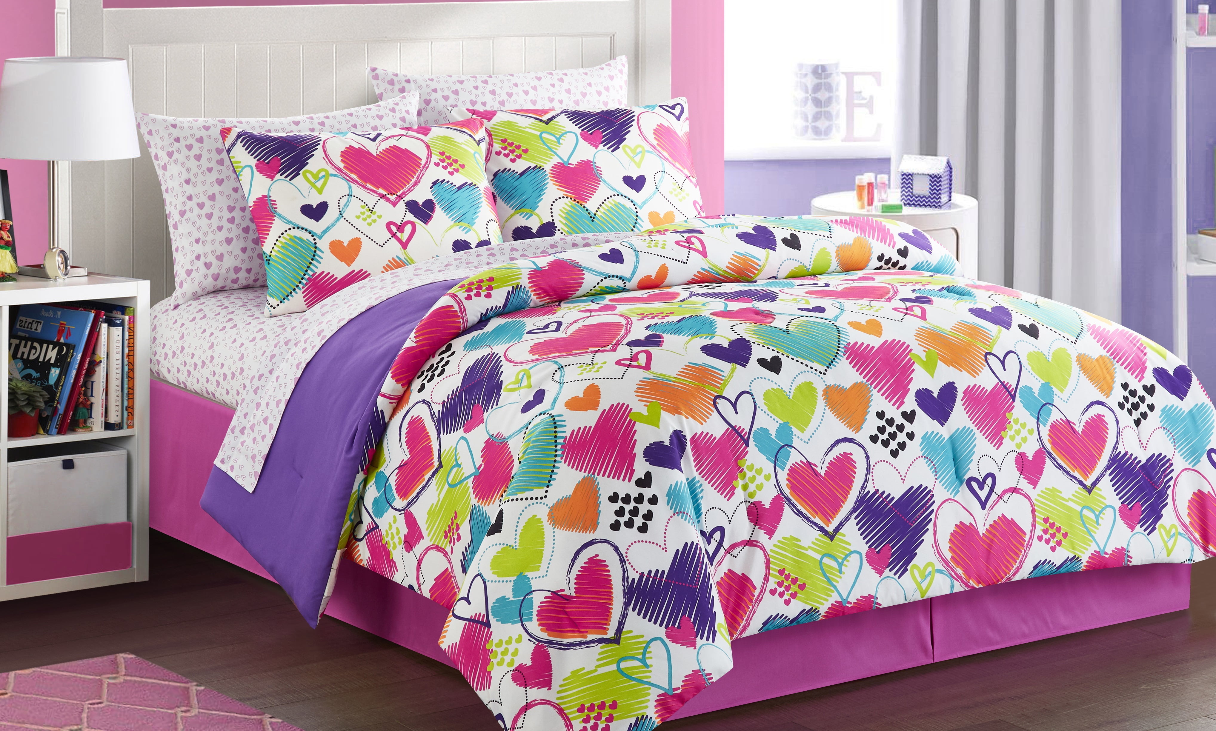 Latitude Zebra Print Boys Girls Teen Complete Bed In A Bag Bedding Set