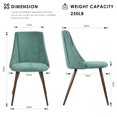thumbnail image 5 of Homy Casa Chaises de Salle à Manger Mid-Century Modern, Turquoise (Ensemble de 2), 5 of 5