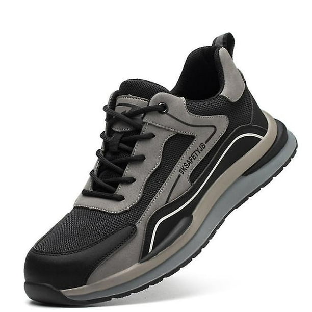 Zapatos de seguridad deportivos para hombre, botas de trabajo para hombre, zapatos con punta de acero, zapatos protectores ligeros y cómodos, zapatillas de trabajo antipinchazos indestructibles43