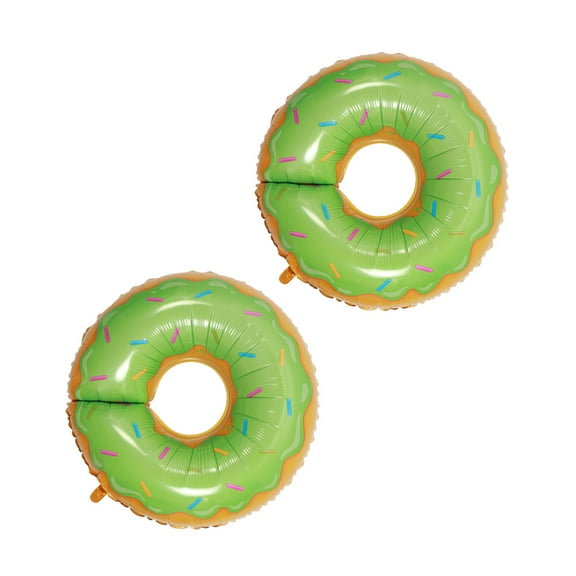 2pcs Doughnut Balloons Foil Balloons Balloons for Party Birthday Wedding Decoration (Green)