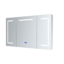Lexora Home Lesina 48" x 36" LED Medicine Cabinet with Defogger