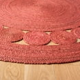 thumbnail image 3 of SAFAVIEH Natural Fiber Morgan Solid Area Rug, Rust, 4' x 4' Round, 3 of 7