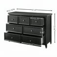 thumbnail image 4 of Modern Farmhouse 7 Drawer Dresser Chests, Dressers for Bedroom, Wood Rustic TV Stand of Drawers Closet Organizer & Storage Clothes for Living Room, Hallway, 4 of 12