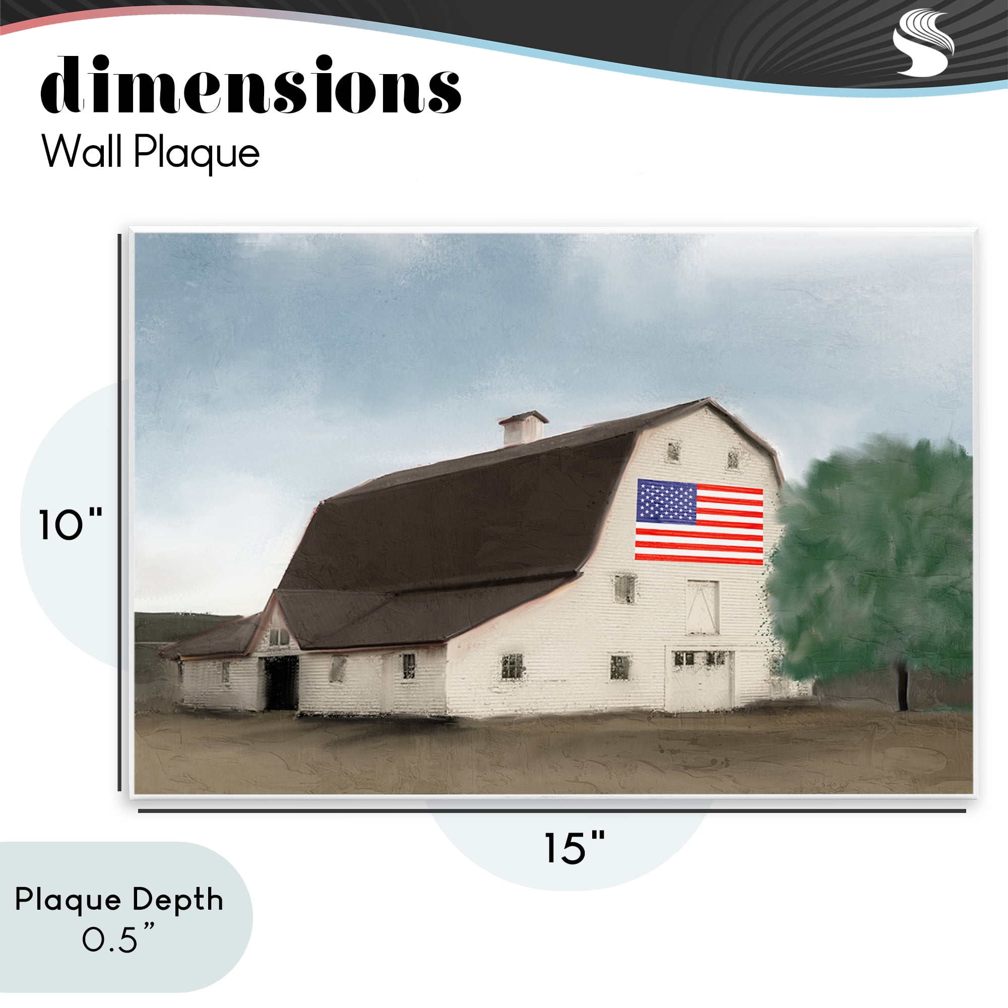 Stupell Industries American Barn Dreams Wall Plaque Art, design by Kim Allen