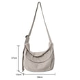 thumbnail image 3 of Bolsas cruzadas de lona Bolso de mensajero de gran capacidad portátil para adolescentes (gris), 3 of 8