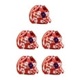 thumbnail image 1 of VONKY Japanese Drawstring Bag Coin Purse Food Pouch Durable and Portable Red 14x12x16cm 5Set, 1 of 6