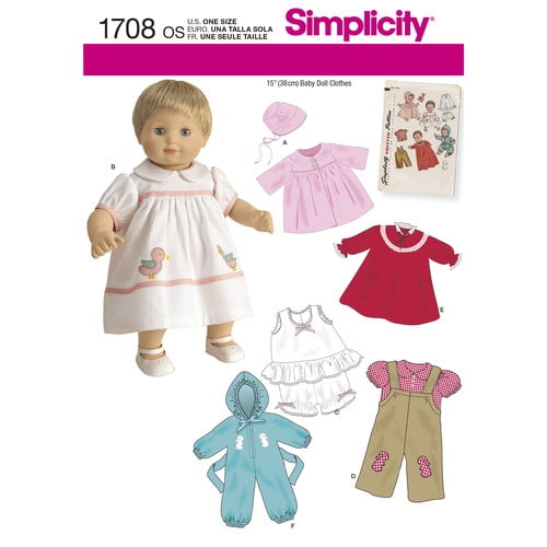Simplicity Crafts 15 Baby Doll Clothes Pattern 1 Each Walmart