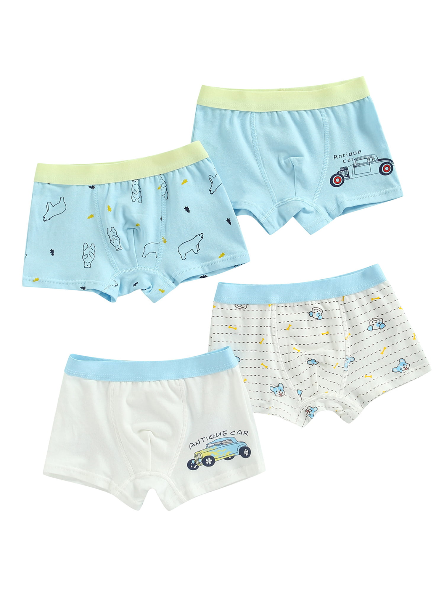 Boxer Shorts 3 Pack Boys Knitted Pants Knickers Briefs Size 5-12 years Blue/Grey 
