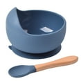 thumbnail image 2 of Worallymy Juego de cucharas y cuencos para bebés juego de cucharas y cuencos de silicona para alimentación de alimentos para niños pequeños juego de vajilla de alimentación para bebés Y10 Worallymy JD735809502, 2 of 7