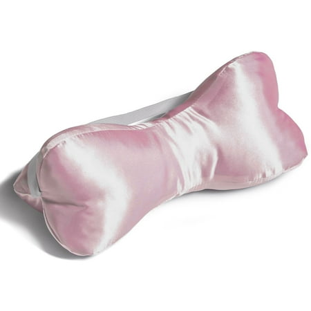 Hermell Pink Satin Neck Bone Pillow