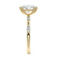 thumbnail image 2 of Solitaire Brilliance Elegant 2.10ct Oval-Cut Diamond Engagement Ring with Marquise Accents 18K Yellow Gold, Ring Size 10.5, 2 of 3