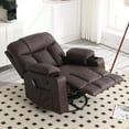 thumbnail image 5 of Bonzy Home Rocker Recliner Chair with Swivel Base, Massage & Heat, 2 Cup Holders – Comfortable Recliner for Living Room, Bedroom, Office, 5 of 7