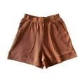 thumbnail image 2 of YHAJDS Womens Pajama Pants Lightweight Knit Pocket Loose Casual Lounge Sleep Shorts, 2 of 4