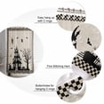 thumbnail image 6 of Halloween Castle Pumpkin Shower Curtain Set ，Waterproof Fabric Shower Curtains Black Bat Dead Tree Haunted Linen Buffalo Plaid Shower Curtains for Bathroom,Bathroom Decor 72"x84", 6 of 6