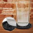 thumbnail image 4 of Pack of 4 Drinks Coasters Round Anti-skid Ribbed Anti-skid Heat Resistant Kitchen Placemat Cup Mat Draining Bottle Holders Pad Tableware Home Bar Green, 4 of 6