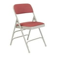 thumbnail image 3 of (Pack of 4) NPS® 2300 Series Fabric Upholstered Triple Brace Double Hinge Premium Folding Chair, Majestic Cabernet, 3 of 8