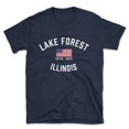 thumbnail image 1 of Lake Forest Illinois Patriot Men's Cotton T-Shirt, 1 of 1
