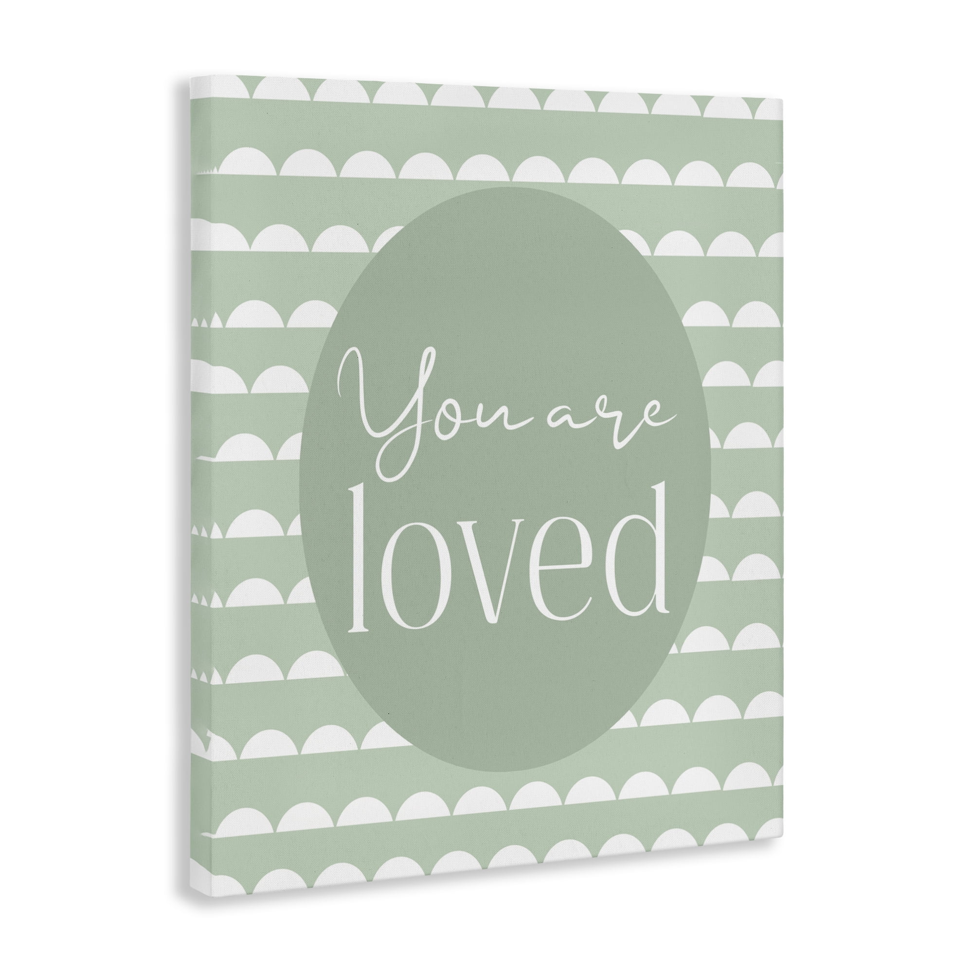 Stupell Industries You Are Loved Light Green Canvas Wall Art, design by Christine Simpson Art