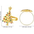 thumbnail image 2 of Christmas Napkin Rings Set of 6 Christmas Tree Metal Napkin Holder Rings for Xmas Holiday Party Dinner Wedding Table Decoration, 2 of 7