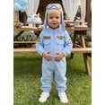 thumbnail image 3 of RUINIXCW Toddler Baby Boy Pilot Uniform Outfit Infant Baby Boys Halloween Costume Baby Flight Suit Long Sleeve Zipper Jumpsuit Romper with Hat Spring Fall Winter Clothes, 3 of 10