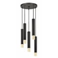 thumbnail image 3 of Cal Lighting 5-Light Aluminum Pendant with Glass Diffuser in Gunmetal Gray, 3 of 3